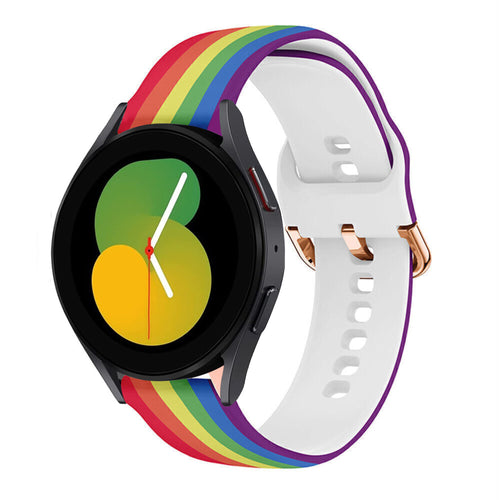 Print Silicone Strap, on a watch, 3/4 front view
