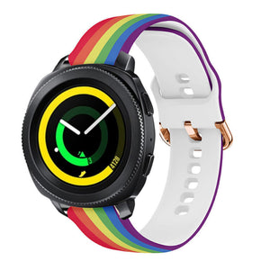 Print Silicone Strap, on a watch, 3/4 front view