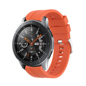 Silicone Strap 'Extreme', orange, on a watch, 3/4 front view