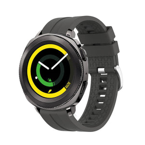 Silicone Strap 'Extreme', dark grey, on a watch, 3/4 front view