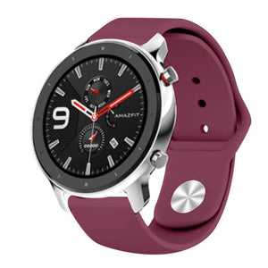 Silicone Sport Strap, on a watch, 3/4 front view