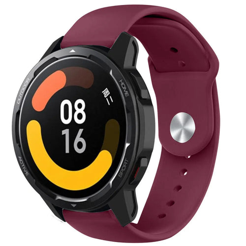 Silicone Sport Strap, on a watch, 3/4 front view