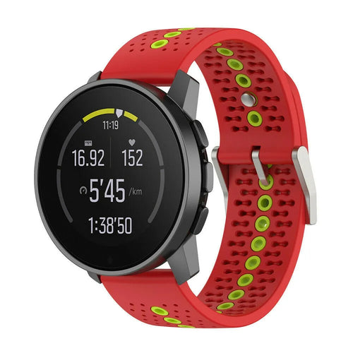 Bracelet silicone Suunto Race (S) (rouge/vert)