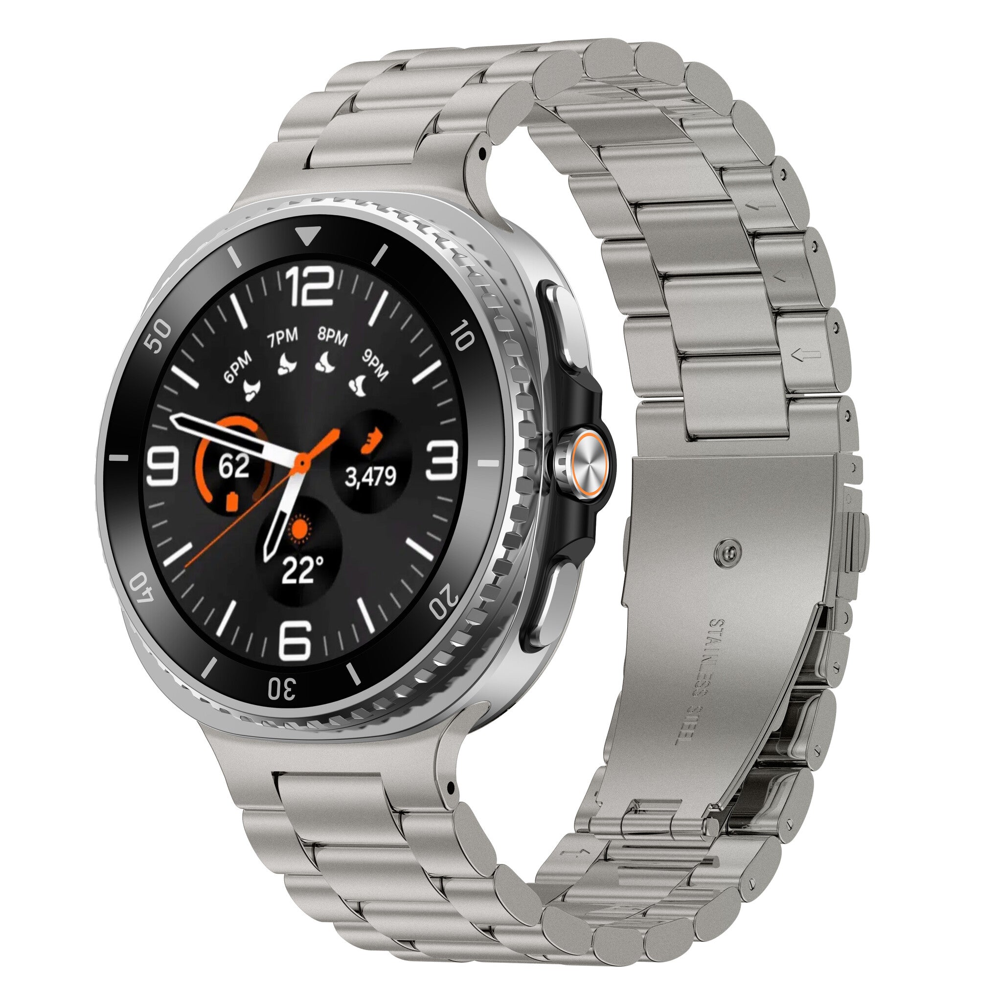 Bracelet acier Samsung Galaxy Watch 8 - 40mm (titane)