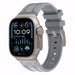 Apple Watch Ultra Luxury Liquid Silicone Strap (Dark Grey with Titanium)