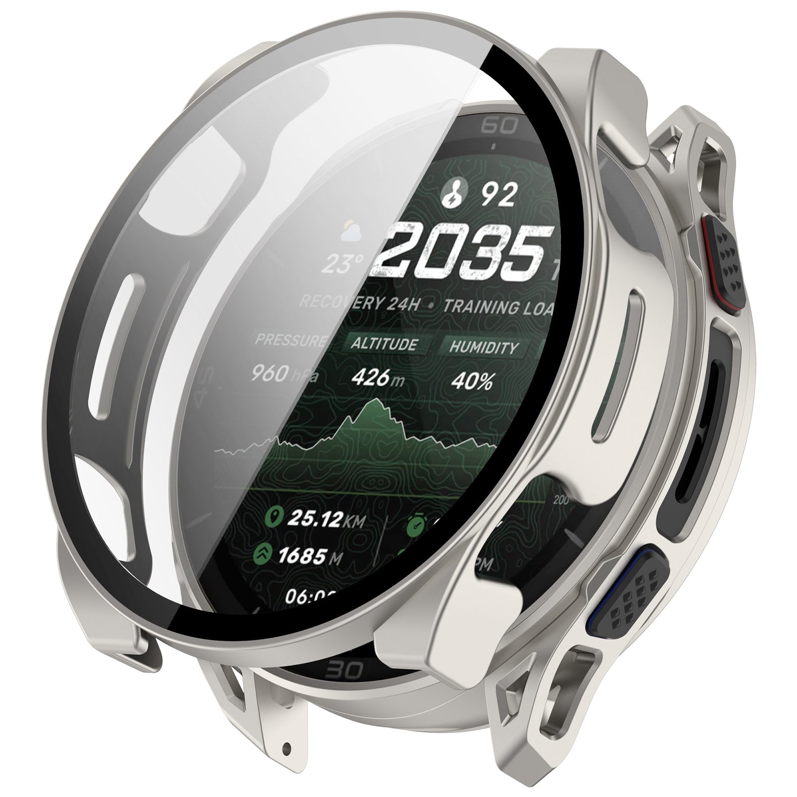 Coque rigide avec verre Amazfit Cheetah 2 Ultra (titane)