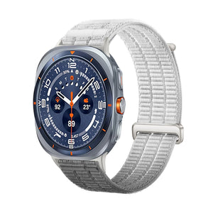 Nylon Air Strap, gradient grey, on a watch, 3/4 front view