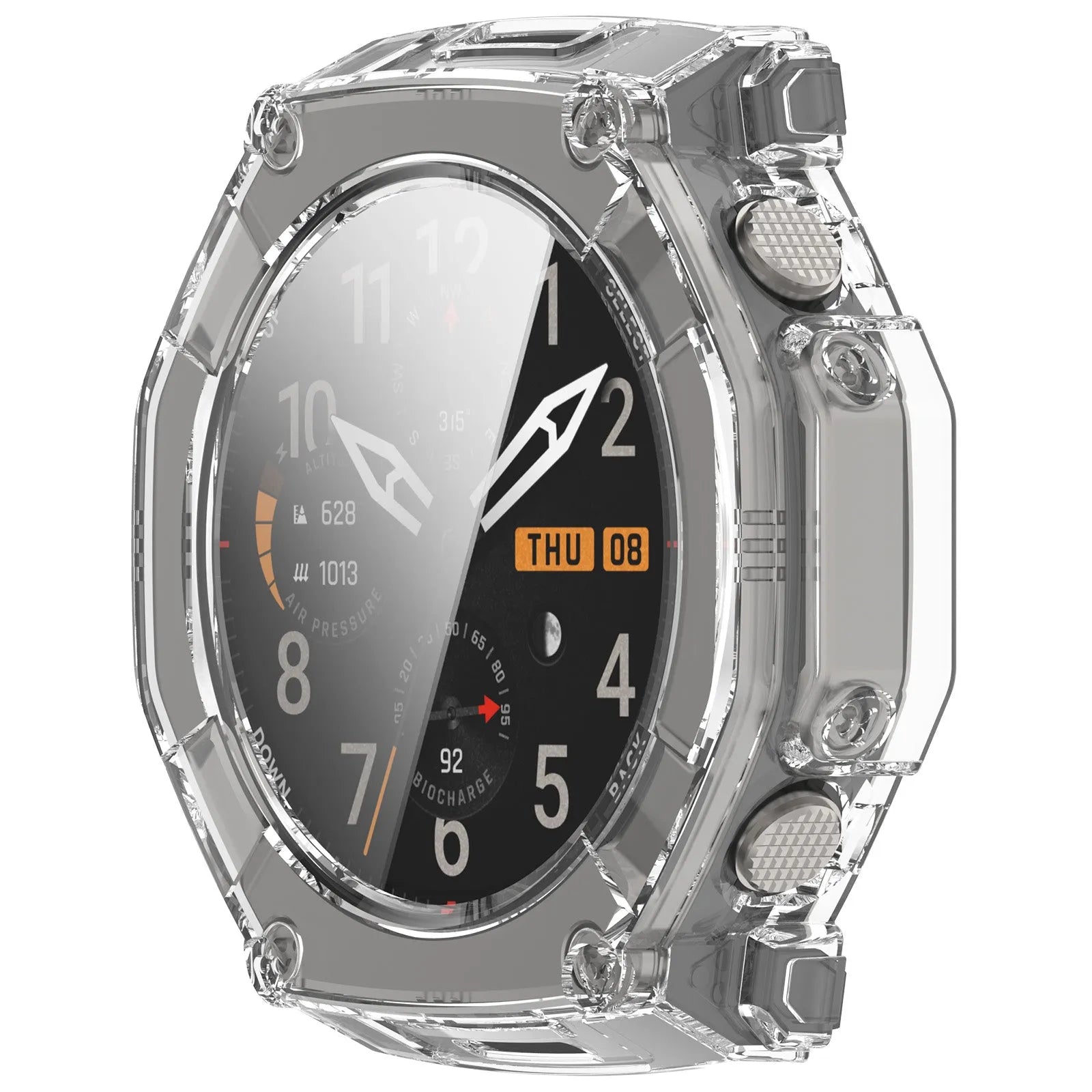 Amazfit T-Rex Ultra 2 PC Case with Glass (Transparent)