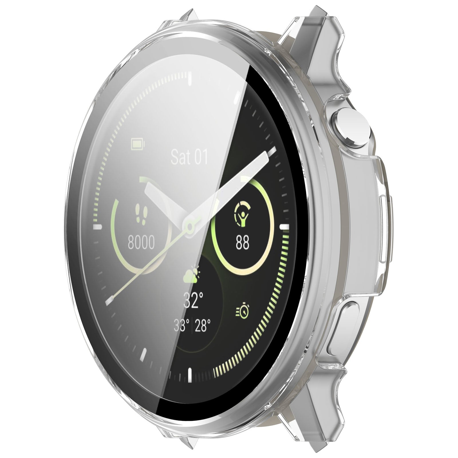 Coque dure avec verre Garmin Venu 4 - 45mm (transparente)