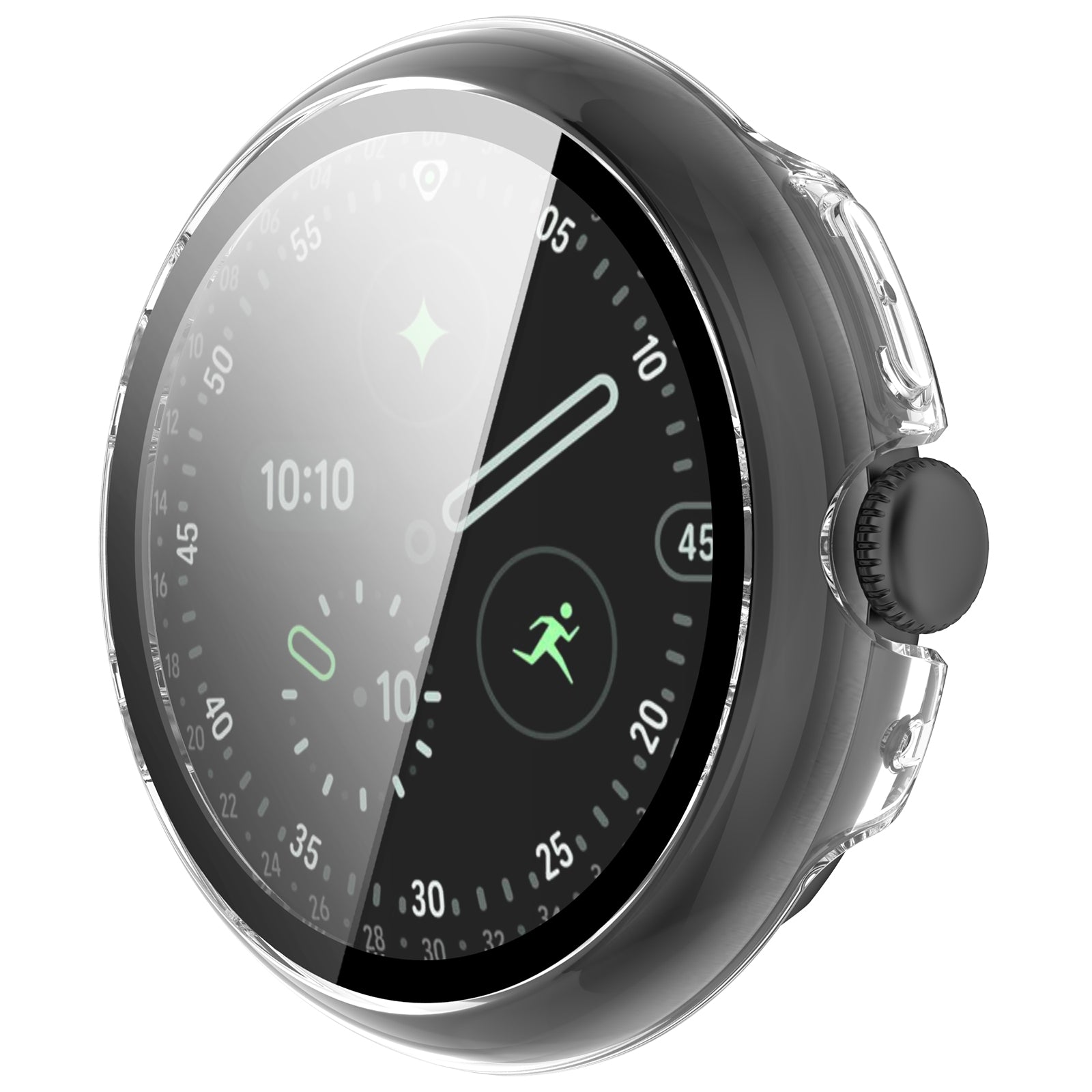 Coque résistant avec verre Google Pixel Watch 4 - 45mm (transparente)
