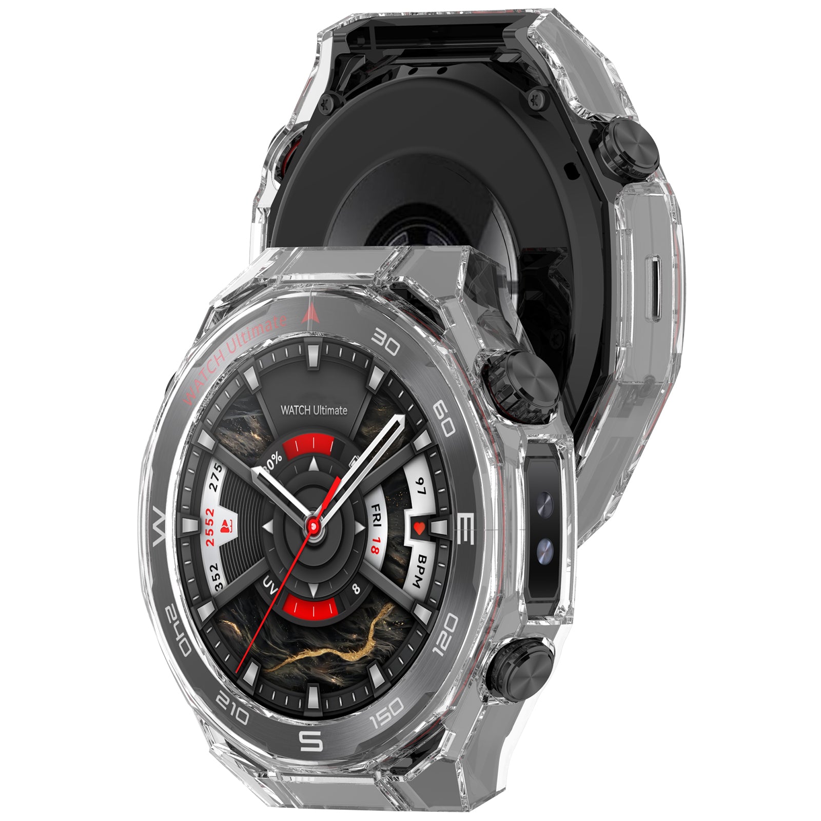 Coque PC avec verre Huawei Watch Ultimate 2 (transparente)