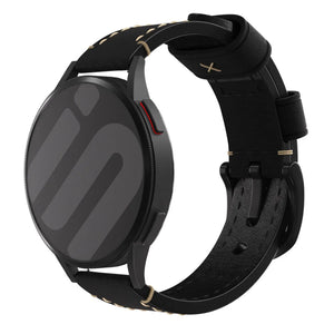Bracelet cuir genuina Fossil Gen 5e - 42mm (noir)