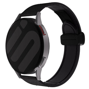 Bracelet cuir avec D-Buckle Amazfit Bip 6 (noir)