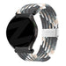 Bandz Bracelet nylon tissé Oozoo Smartwatch 20mm (noir mandala)