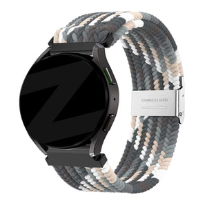 Bandz Bracelet nylon tressé Garmin Venu (mandala noir)