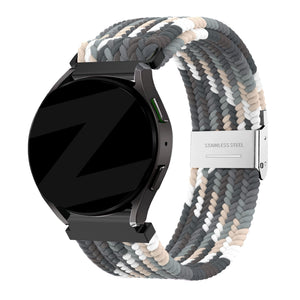 Bandz Bracelet nylon tissé Garmin Vivomove Sport (mandala noir)