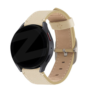 Bandz Bracelet cuir 'Deluxe' Huawei Watch GT 7 - 46mm (kaki)