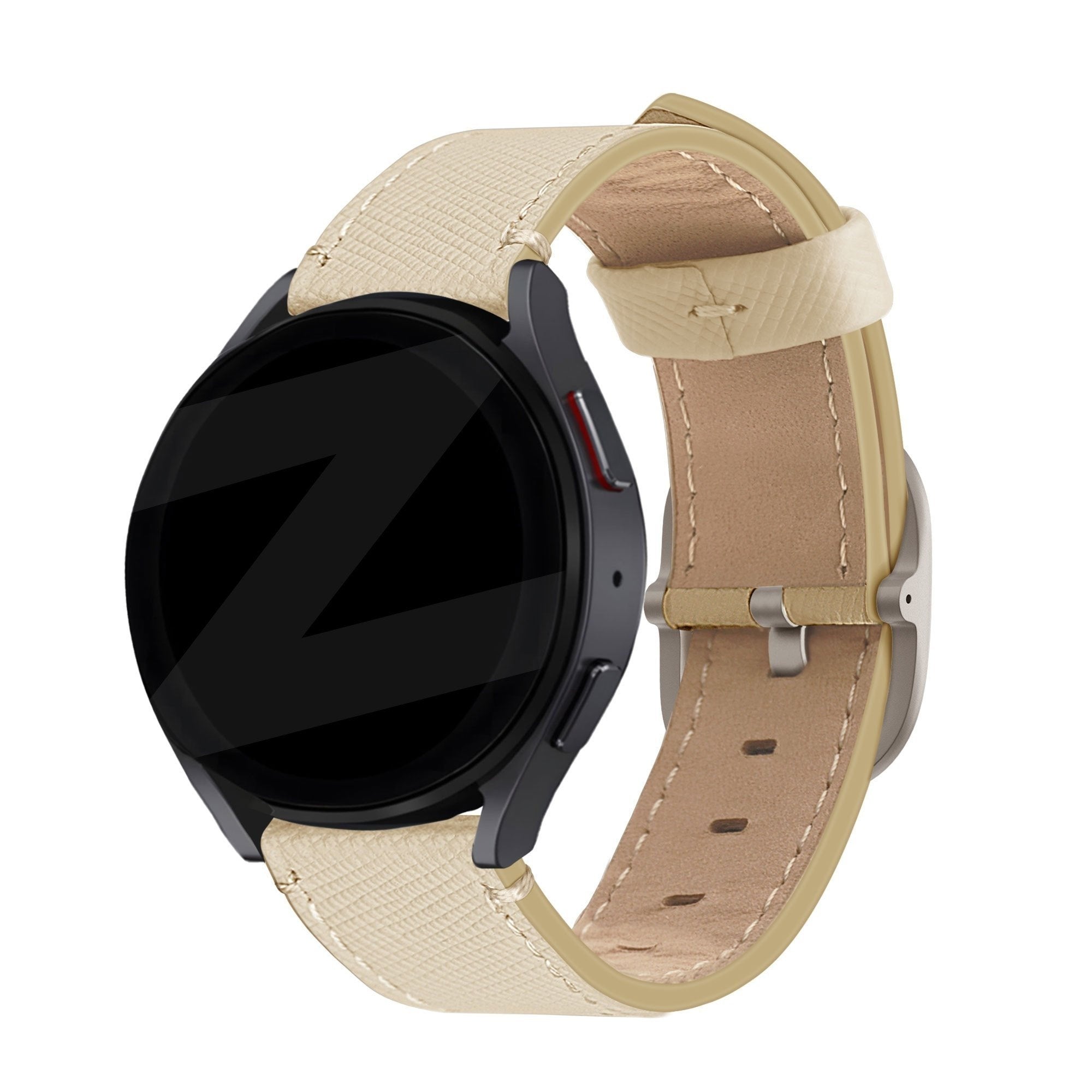 Bandz Bracelet cuir 'Deluxe' Huawei Watch GT 7 - 46mm (kaki)
