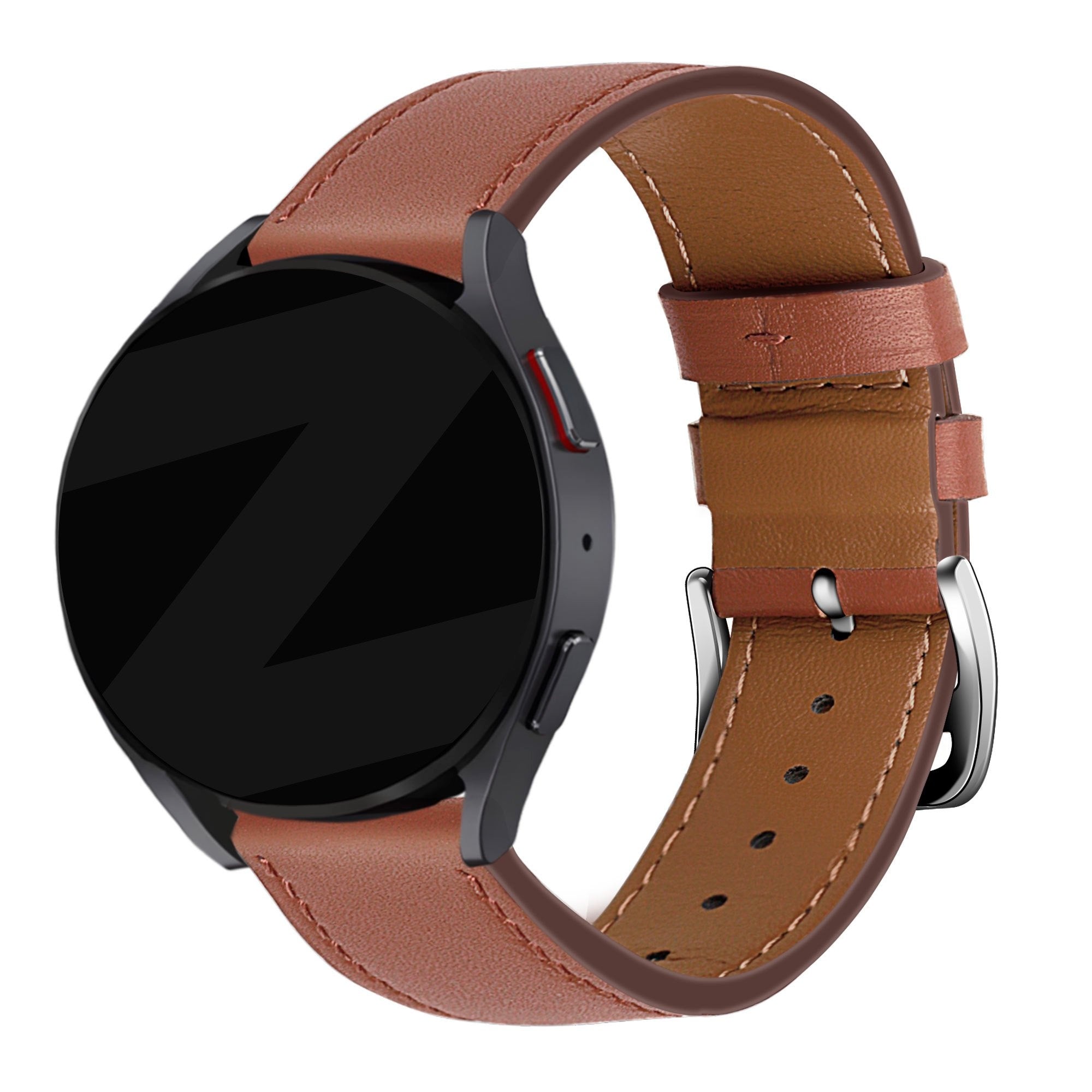 Bandz Bracelet cuir 'Deluxe' Huawei Watch GT 7 - 46mm (marron)