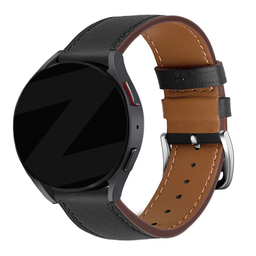Bandz Bracelet cuir 'Deluxe' Levowatch Edgy (noir)