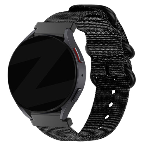 Bandz Bracelet nylon avec boucle Huawei Watch GT 5 Pro 46mm (noir)
