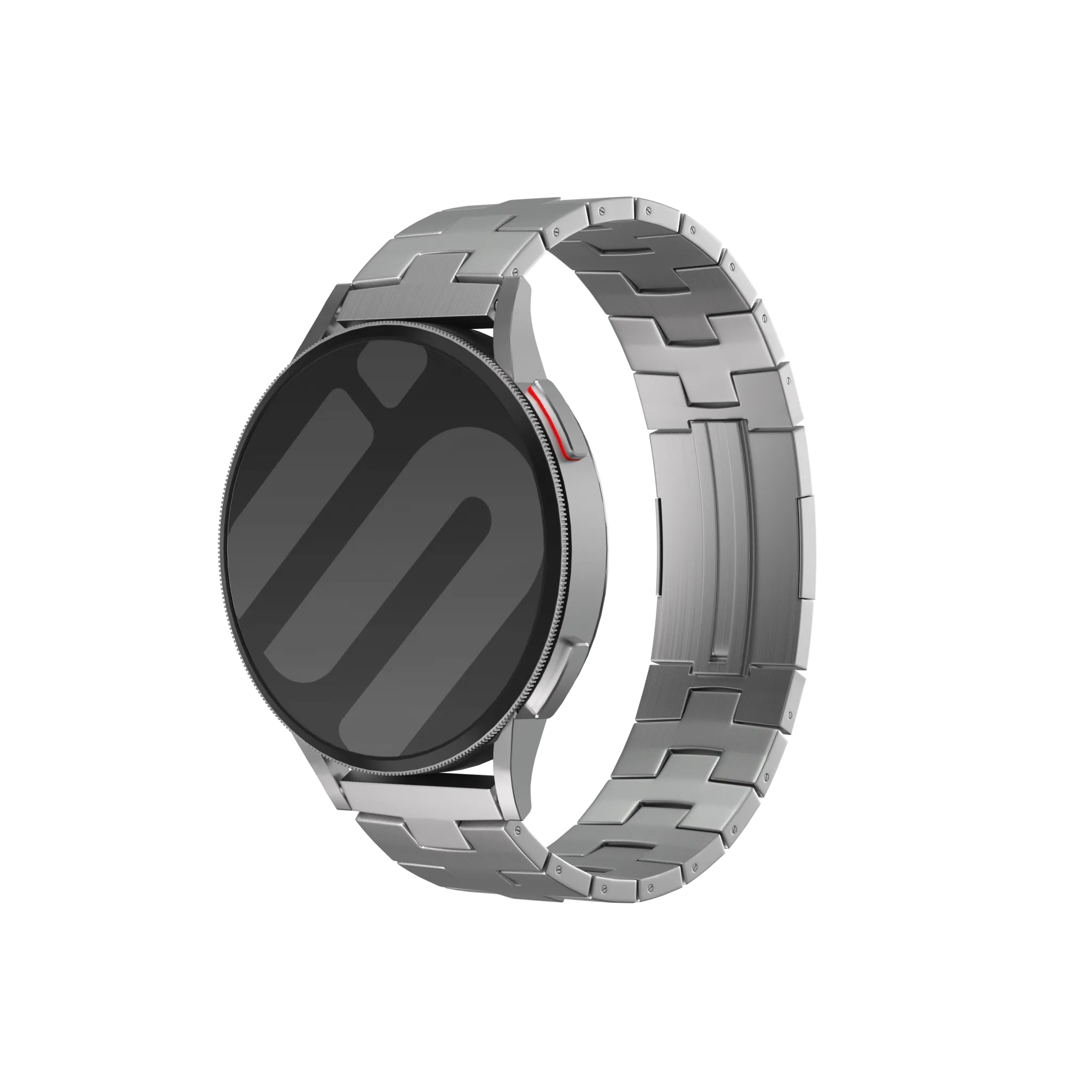 Bracelet titane grain (Boucle plate) Amazfit Bip 6 (argent)