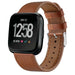 Bracelet cuir Fitbit Versa (marron élégant)