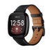 Bracelet cuir Fitbit Versa 4 (noir)