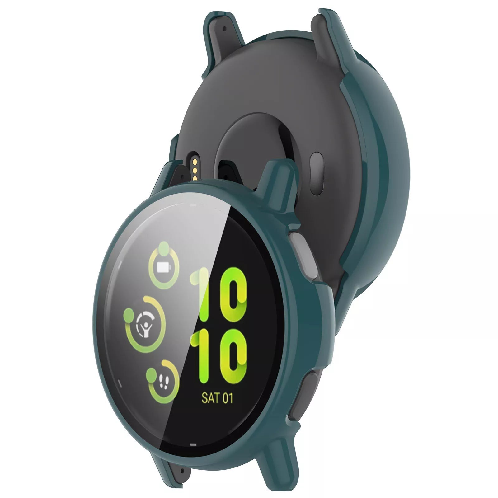 Coque rigide avec verre Garmin Vivoactive 5 (vert)