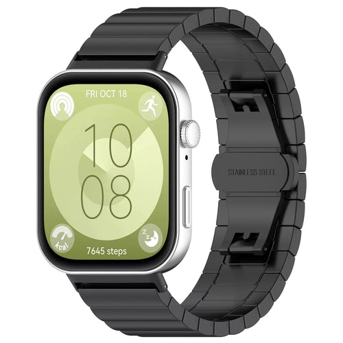 Bracelet acier de luxe Huawei Watch Fit 4 (noir)