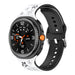 Bracelet silicone avec fleurs Samsung Galaxy Watch 8 - 40mm (blanc/noir)