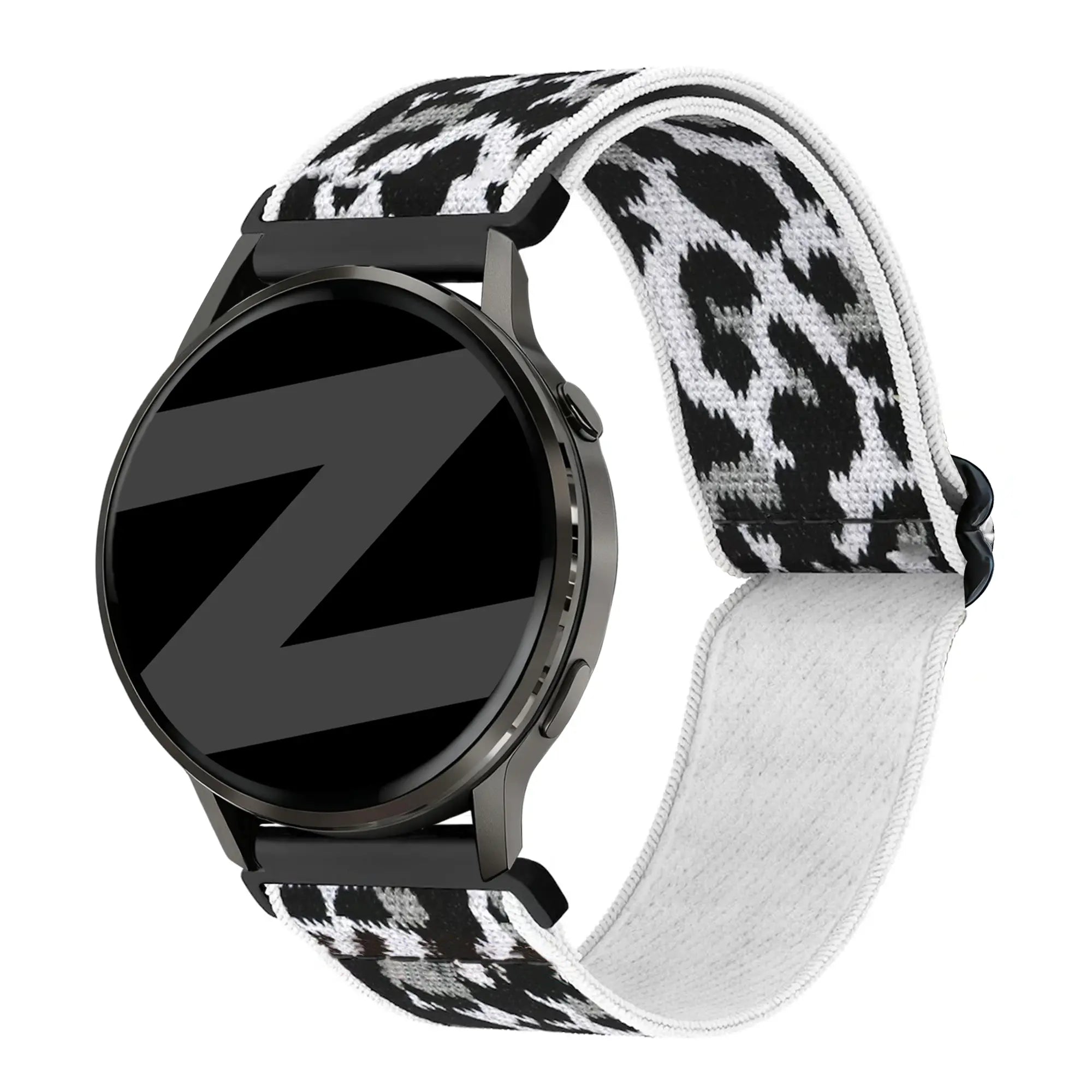 Bandz Bracelet nylon élastique Garmin Vivoactive 4s (léopard blanc)