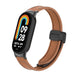 Bracelet cuir avec D-Buckle Xiaomi Smart Band 8 (marron)
