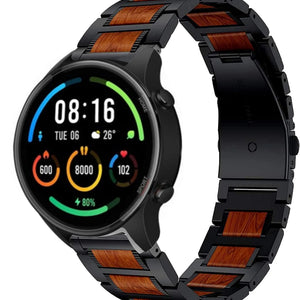 xiaomi-mi-watch-stalen-houten-band-zwart