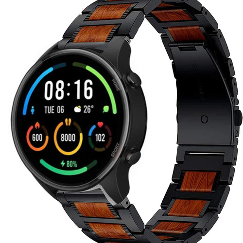 xiaomi-mi-watch-stalen-houten-band-zwart