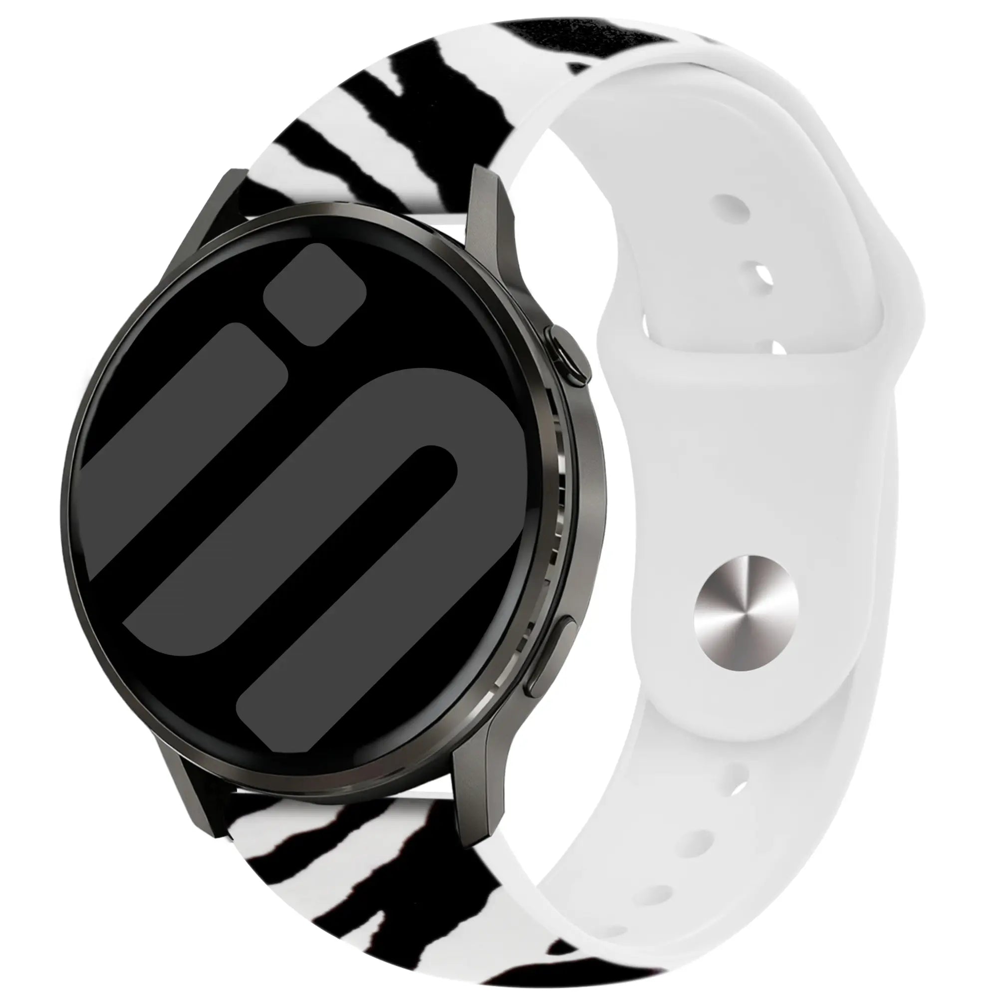 Bracelet silicone imprimé Garmin Approach S44 (motif zèbre)