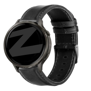 Bandz Bracelet cuir 'Classic' Garmin Vivomove HR (noir)