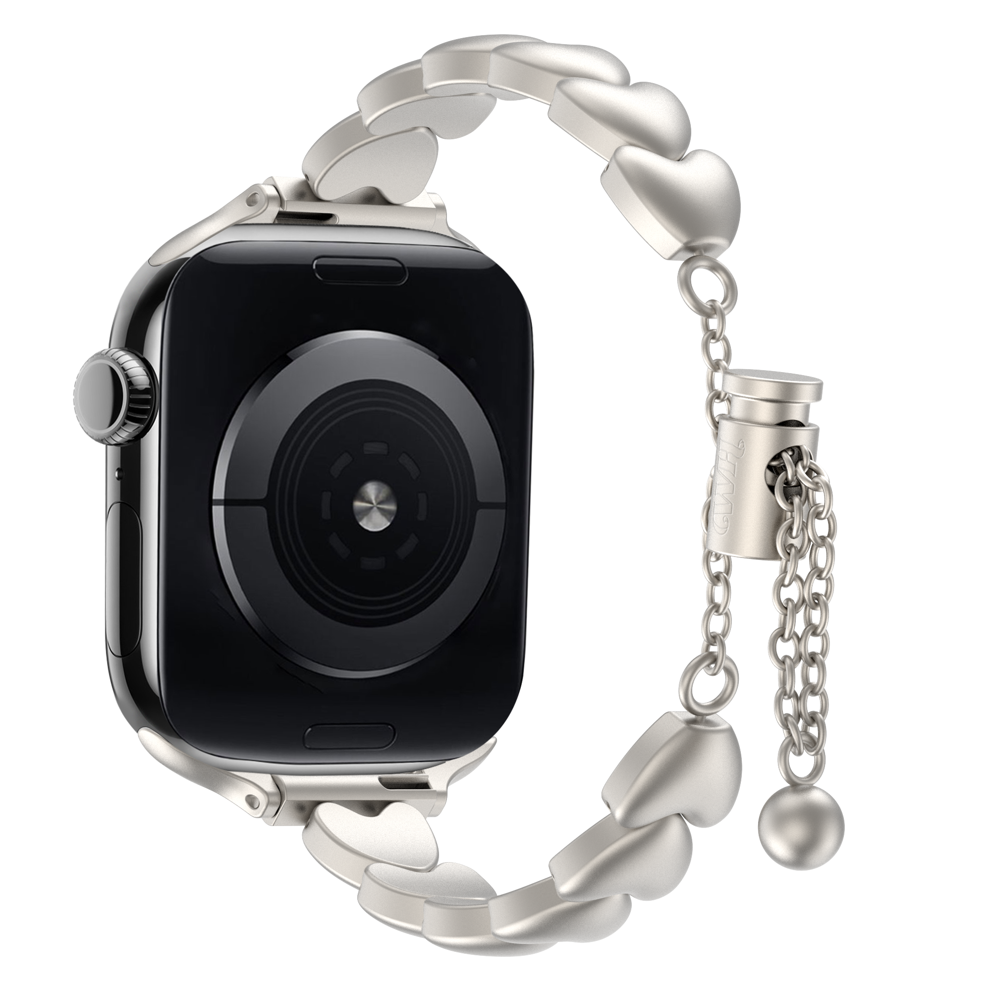 xoxo Wildhearts Bracelet acier 'hearts' Apple Watch (lumière stellaire)
