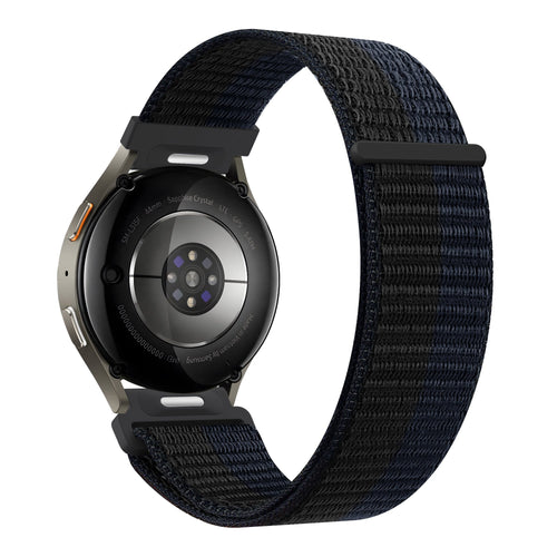 Bandz Bracelet nylon 'Easy Fit' Huawei Watch GT 5 Pro - 46mm (noir/bleu)