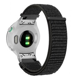 Bandz Bracelet nylon loop Garmin Instinct 3 - 45mm (noir)