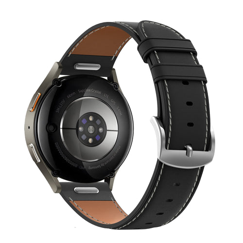 Bandz Bracelet cuir 'Easy Fit' Withings ScanWatch 2 - 42mm (noir)