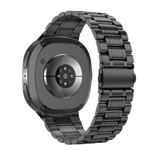 Bandz Bracelet acier 'Deluxe' Samsung Galaxy Watch 8 Classic (noir)