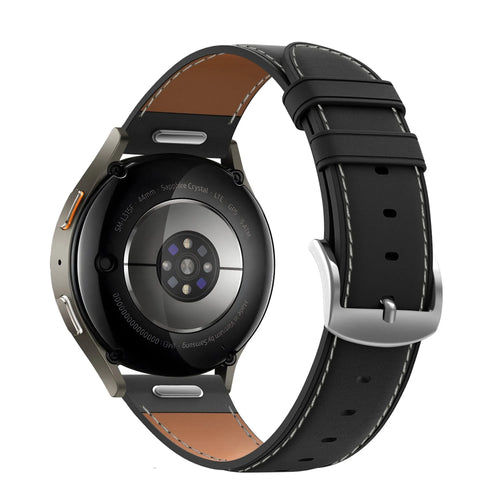 Bandz Bracelet cuir 'Easy Fit' Fossil Gen 6 - 42mm (noir)