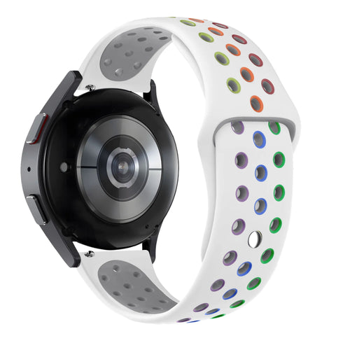 Bandz Bracelet sport 'Deluxe' Oozoo Smartwatch 20mm (blanc/multicolore)
