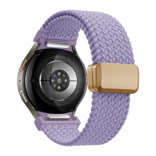 Bandz Samsung Galaxy Watch 4 Classic 42mm Braided Strap 'Easy Fit' (Lilac)