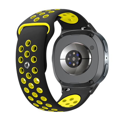 Bracelet sport Samsung Galaxy Watch 8 - 40mm (noir/jaune)