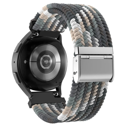 Bandz Bracelet nylon tissé Oozoo Smartwatch 20mm (noir mandala)