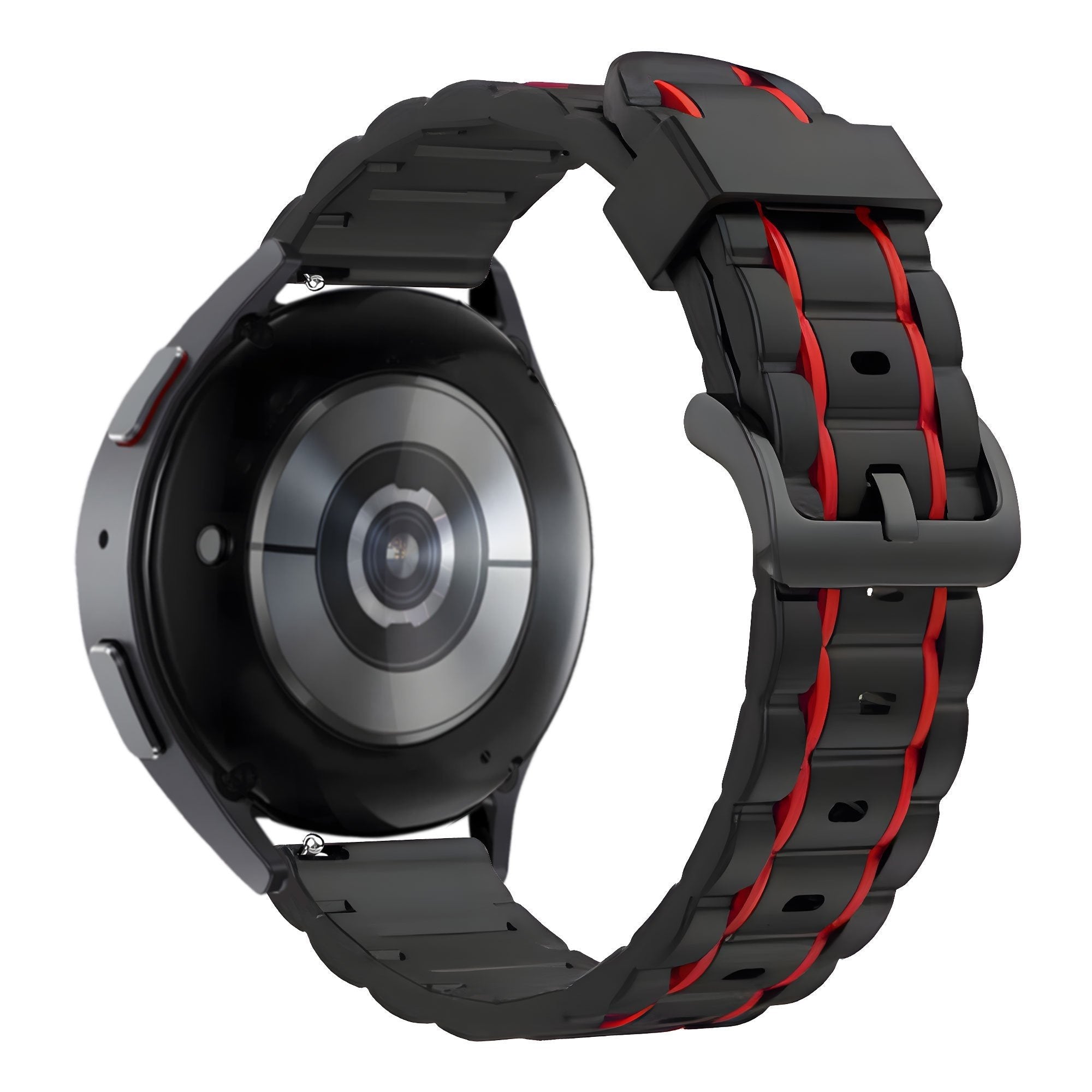 Bandz Bracelet sport rayé Huawei Watch GT 5 Pro 46mm (noir/rouge)