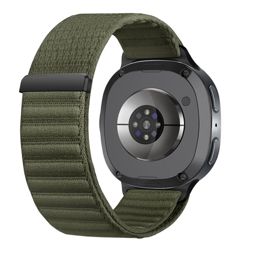 Bracelet nylon Wave Samsung Galaxy Watch 8 Classic (vert foncé)