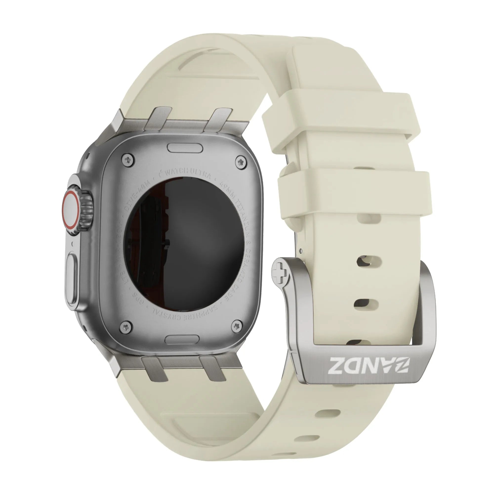 Bandz Bracelet silicone 'Luxe Liquid' Apple Watch (beige/titane)
